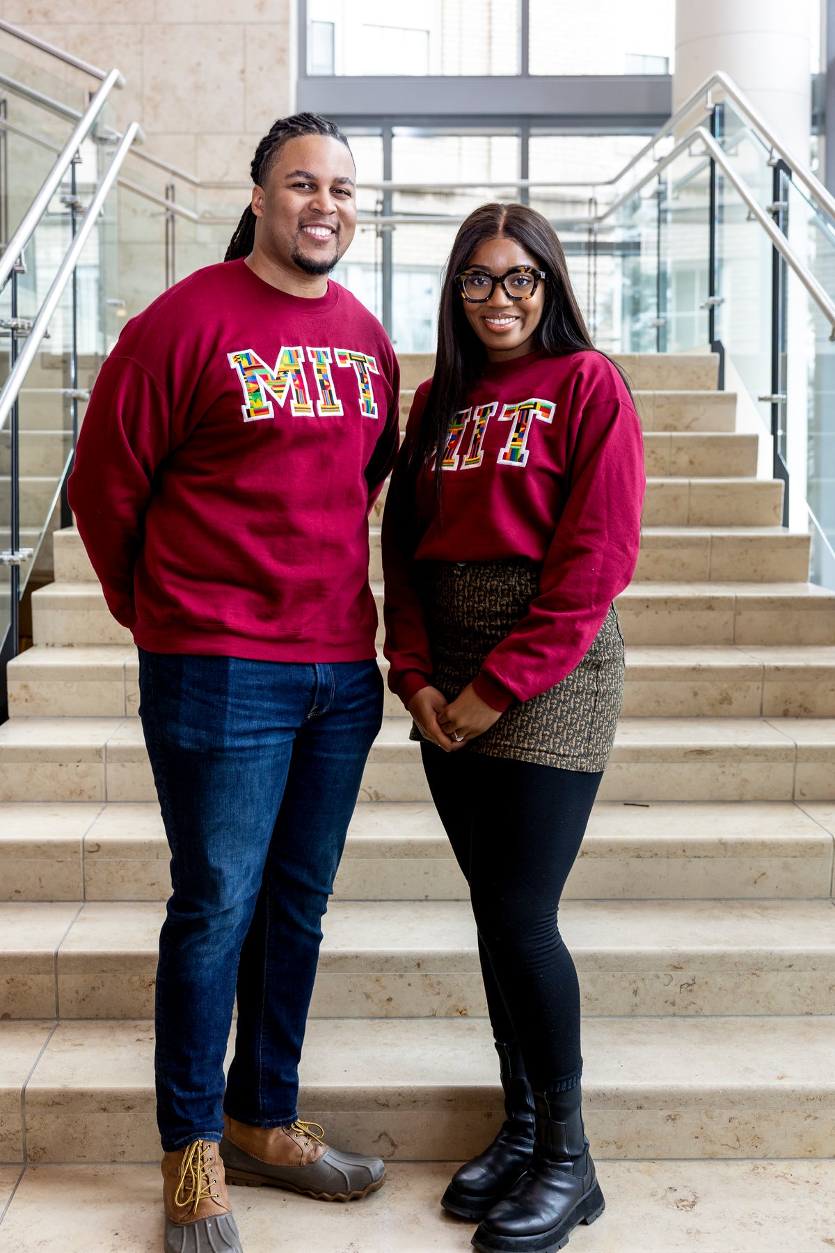 MIT Kente Heritage Crewneck - Black