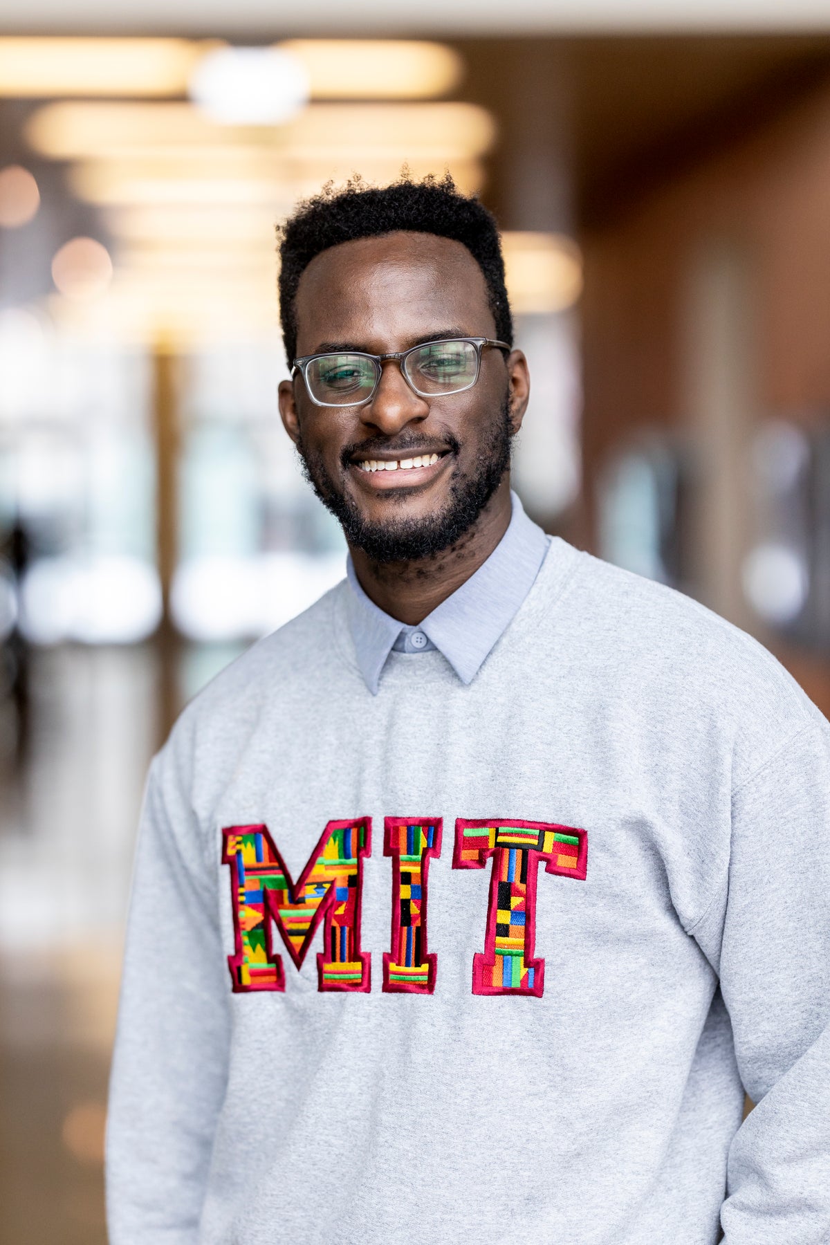 MIT Kente Heritage Crewneck - Black