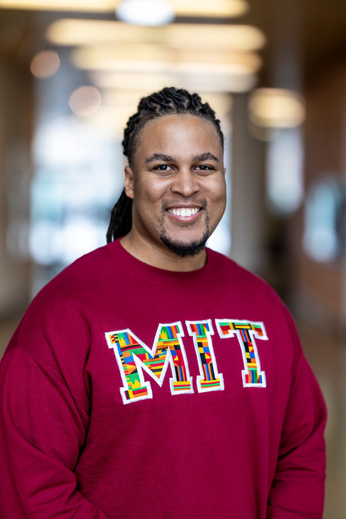 MIT Kente Heritage Crewneck - Black